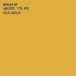 #DEAF3F - Old Gold Color Image